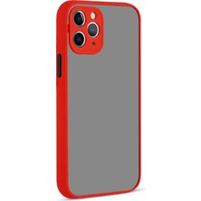 iPhone 12 Pro Uyumlu Scks Hux Kapak-Kırmızı