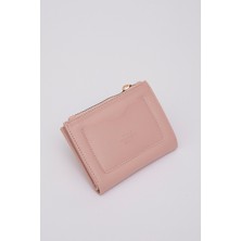 SHAKA Pudra SHK70 Suni Deri Ön Cepli Bozuk ve Kağıt Para Bölmeli Kartlıklı Çıtçıt Kapatmalı Cüzdan