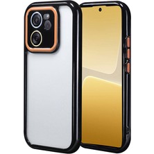 Xiaomi Mi 13T Kılıf Kamera Korumalı Renkli Kenar ve Çerçeve Tasarımlı Scks Vitamin Kapak-Siyah