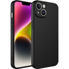 Apple iPhone 14 Kılıf Scks Kamera Korumalı Mara Laaakan Kapak-Siyah