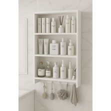 Teknotrust Beyaz Demonte Banyo Düzenleyici, Pratik ve Şık Saklama Çözümü