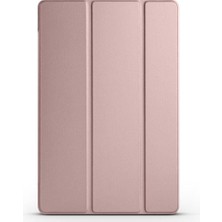 Galaxy Tab A9 Uyumlu Scks Smart Cover Standlı 1-1 Kılıf-Rose Gold