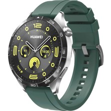 Huawei Gt4 22MM Uyumlu Scks - Krd-95 Silikon Kordon-Koyu Yeşil