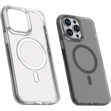 iPhone 15 Pro Uyumlu Scks Wireless Şarj Özellikli Şeffaf Efsane Kapak-Renksiz