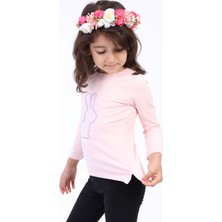 Toontoy Kız Çocuk Baskılı Tişört