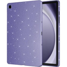 Galaxy Tab A9 Plus Simli Parlak Görünümlü Uyumlu Scks Tablet Koton Kılıf-Derin Mor