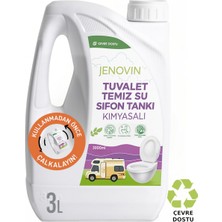 Jenovin Karavan Tekne Yat Temiz Su Sifon Tankı Ve Kasetli Tuvalet Kimyasalı 3 L | Koku Ve Kireç Giderici