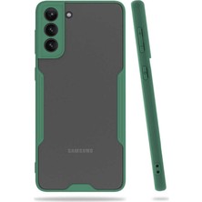 Galaxy S21 Kılıf Scks Parfe Kapak-Koyu Yeşil