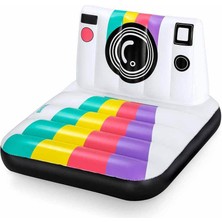 Kamera Şekilli Deniz Yatağı, Sırt Destekli, Rahat ve Eğlenceli Tasarım, Bordo Renk