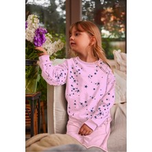 Kız Çocuk Yıldız Desenli Pijama Takımı
