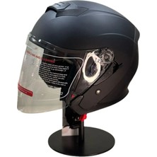 JK-516 Yazlık Motosiklet Kaskı Güneş Vizörlü Mat Siyah