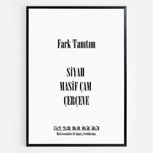 Tanıtım Premium Masif Çam Çerçeve - 3mm Mdf Arkalık - 500 Mikron Kırılmaz Şeffaf Pvc Ön Koruma - Şık ve Dayanıklı Duvar Ahşap Çerçevesi (Siyah, 30CM x 40CM)