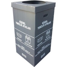 Gri 70L Atık Kolisi, 3'lü Set, Hijyen ve Düzen Sağlayıcı Ürün.