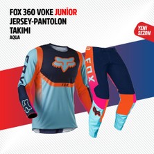 Fox Mavi Turuncu Çocuk Jersey Pantolon Takımı