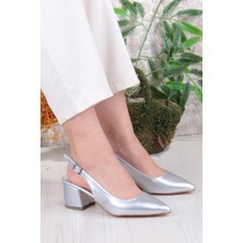 Fort 110-420 Fls Arkası Açık Kalın Topuk Klasik Kadın Ayakkabı