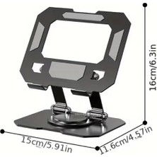 Taşınabilir Alüminyum Tablet Standı – 360° Ayarlanabilir, Katlanabilir ve Ergonomik Tablet Tutucu, Ipad, Samsung, Huawei ve Tüm 7”-13” Tabletler Için Uyumlu