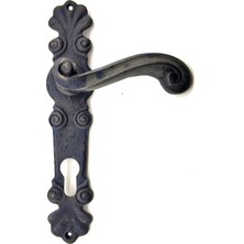 Antika Tarz Dekoratif Pirinç Okyanus Yale Kapı Kolu - 230X46 Mm, Oksit