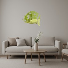 Deniz Balığı Tasarımlı Dekoratif Altın Aynalı Tablo - MRS9709-8444