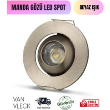 3W Hareketli Mandal Gözü LED Spot, Sıva Altı, Gün Işığı, Beyaz ve Mavi Işık, 220V