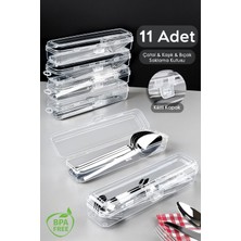 11'li Yemek Takımı Saklama Kutusu, Beyaz, Organizer, Düzenleyici