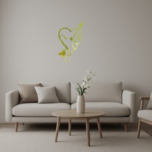 Romantik Kalp ve Yazı Tasarımlı  Duvar Altın Aynalı Tablosu - MRS6110-1361