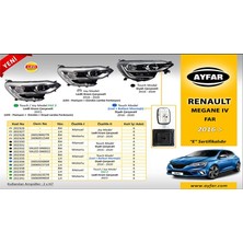 AYFAR-202336 - Far Komple Sağ Motorlu Siyah Çerçeveli Megane Iv 16-20 Touch Model (Led+Ballast Montajlı)