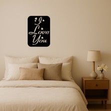 Kalp ve Yazı Kombinasyonlu Mdf Dekoratif Tablo - MRS9957-5941