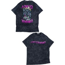Unisex A Day To Remember Sırt Baskılı Yıkamalı T-Shirt, Oversize Rock Band Temalı Retro Tişört