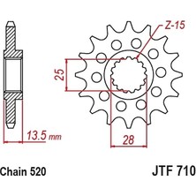 Ön Dişli Kauçuklu Veya Kauçuksuz Aprılıa Tuono 660CC 2021-2024