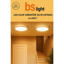 2X18W Beyaz LED Panel Tavan Lambası, Günışığı, Aplik, Banyo, Balkon, Koridor