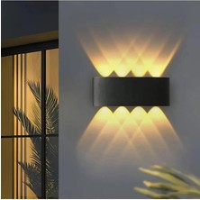 15W Kapri LED Aplik Dış Mekan Amber Siyah Şık ve Dayanıklı Aydınlatma