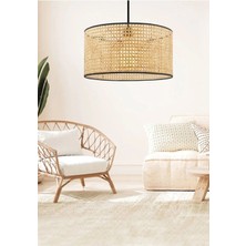 Doğal Rattan Sarkıt Avize, Çocuk ve Yatak Odası, Salon, Mutfak, Hol Için Şık Aydınlatma