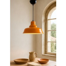 Turuncu Metal Retro Sarkıt Aydınlatma, Ev ve Restoran Için Şık Tasarım