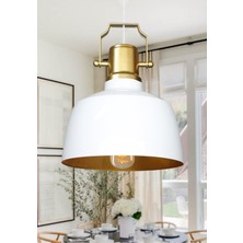 Beyaz Retro Sarkıt Aydınlatma, Şık ve Modern Iç Tasarım Aksesuarı