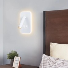13W LED Yatak Başlığı Aplik, Gün Işığı, Beyaz, Enerji Tasarruflu, Modern Tasarım