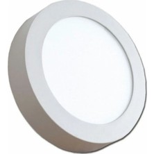 30W Beyaz Yuvarlak Panel LED Armatür, Sıva Üstü, Metal Kasa, 6400K Işık