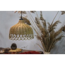 Şık Bej Rattan Avize, Evinize Sıcaklık ve Zarafet Katın