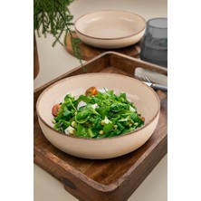 2'li 20 cm Çukur Tabak Tarçın Renkli, Şık ve Kullanışlı Set