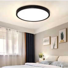 Modern LED Avize, Antrasit Kasa, 24W, 6500K, Buz Beyaz Işık, Ev ve Ofis Aydınlatması