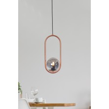 Şık Füme Camlı Metal Sarkıt Avize, Modern ve Zarif Tasarım