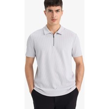 DeFacto Kırışmaz Fermuarlı Polo Yaka Tişört B7355AX25AU