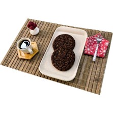 Kahverengi Bambu Hasır Amerikan Tabak Altlığı Takımı 12 Parça