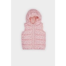 DeFacto Kız Bebek Rüzgar Geçirmez Su Geçirmez Kapüşonlu Desenli Şişme Yelek E7355A525AU