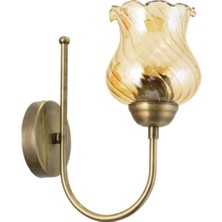 Şık Eskitme Aplik, Marul Cam, Retro Modern Tasarım, Bej Renkli, Rustik Tarz