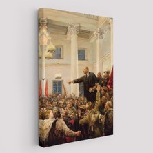 Renkli Sovyetler Dönemi Ilanı Tablo, Sanatsal Dekorasyon, Modern Ev ve Ofis Parçası