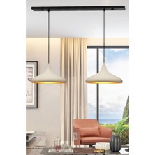 Şık Beyaz Sarkıt Lamba, Oturma Odası, Mutfak ve Salon Için Modern Aydınlatma