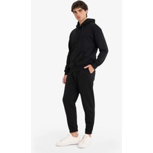 DeFacto Regular Fit Beli Bağcıklı Cepli Paçası Lastikli Şardonlu Basic Düz Jogger Eşofman Altı E6326AX25AU