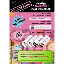 Blackpink Okul Etiketi Defter Etiketi Kalem Etiketi Kişiye Özel Suya Dayanıklı Isim Yazılabilien