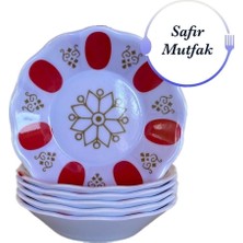 6'lı Kırmızı Melamin Çay Tabağı Seti, Şık ve Kullanışlı Tasarım