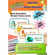 Ceres Studio Pokemon Pikachu Etiketi  Suya Dayanıklı Defter Etiketi  Kitap Etiketi Kişiye Özel Suya Dayanıklı Isim Yazılabilien 108 Adet 19 mm x 40 mm Kişiye Özel